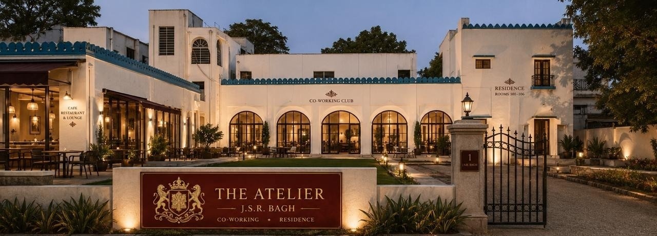 The Atelier, J.S.R. Bagh — restored heritage estate with co-working club, residence and café